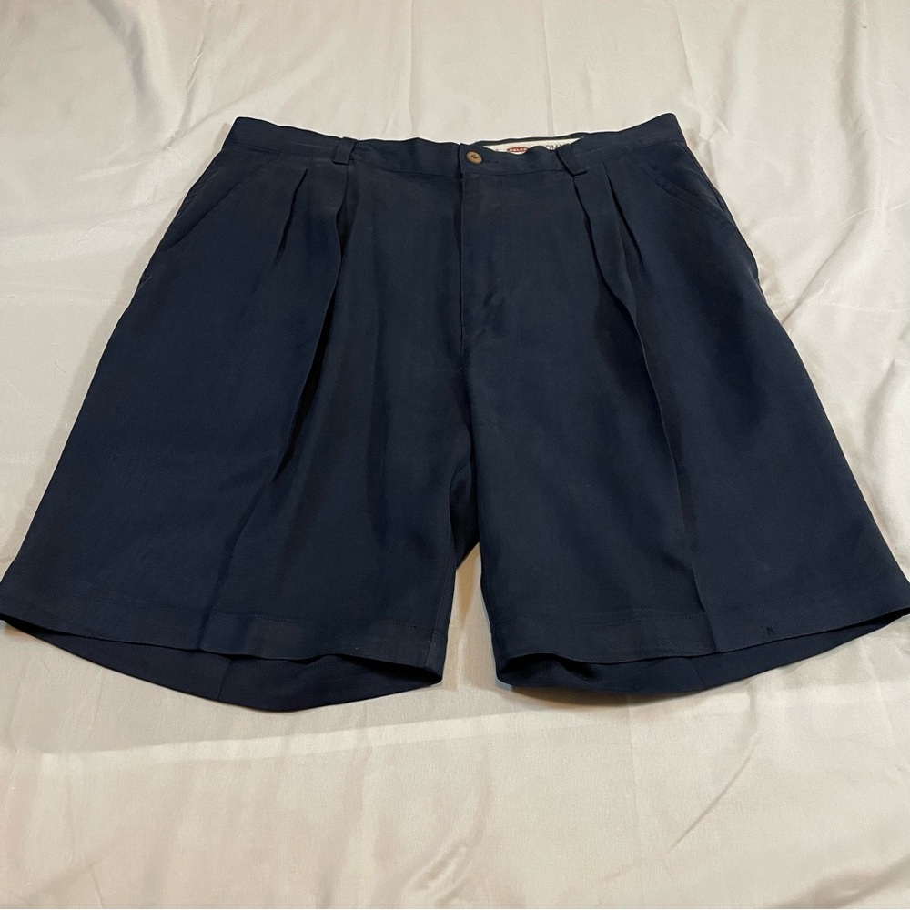 Tommy Bahama Navy Flat Front Shorts